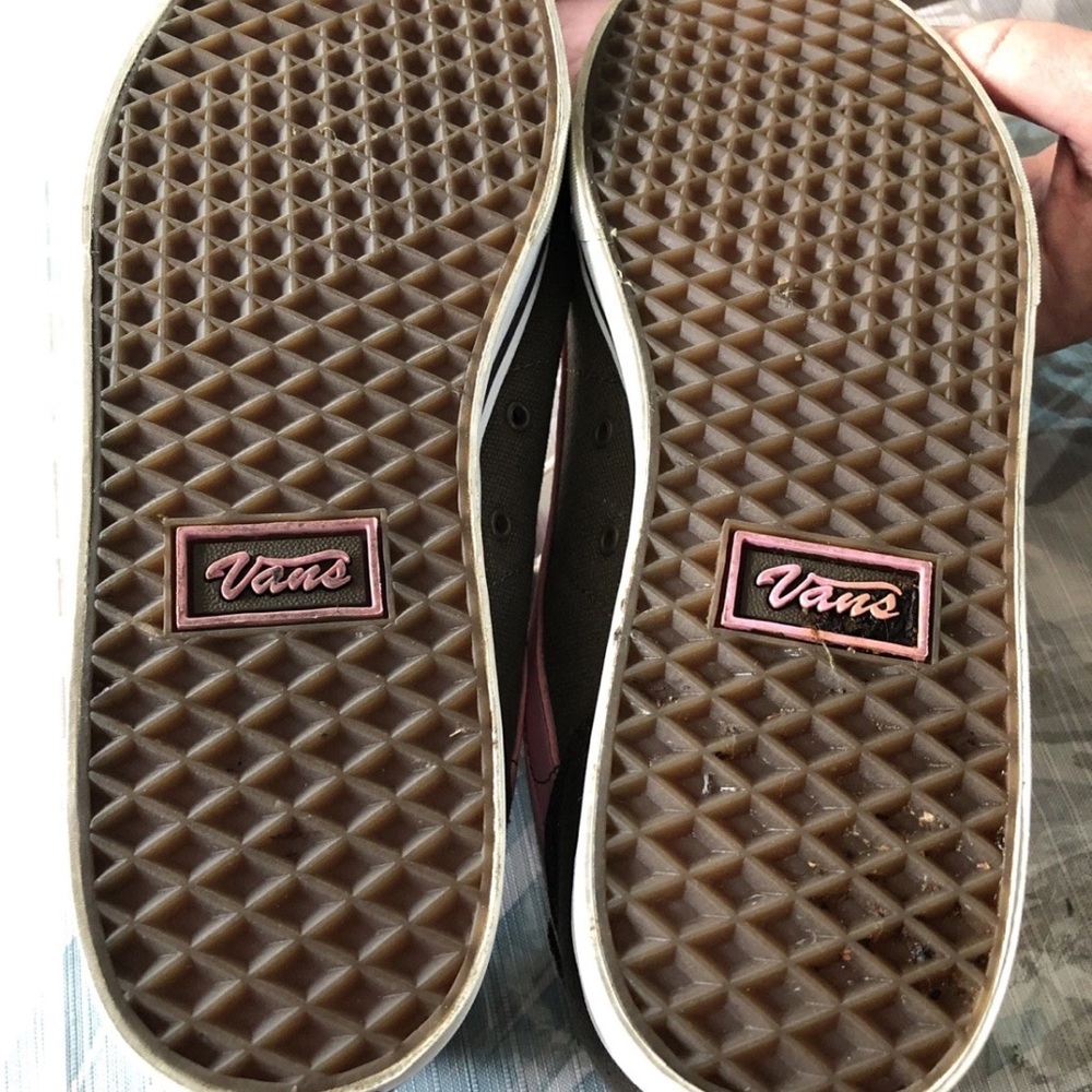 Vans Brown Sneakers With Pink Trim - Womens 8.5 - Picture 5 of 5